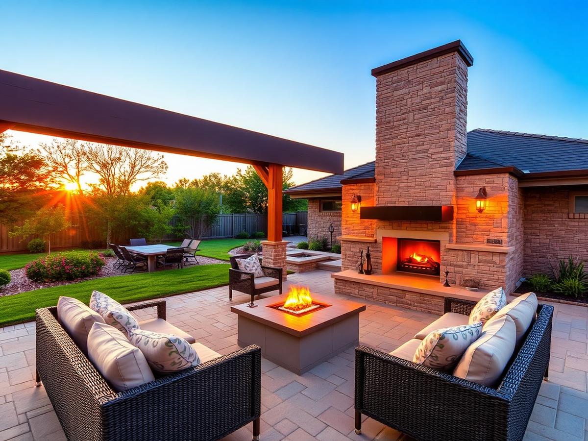 Patio & Fireplace — Canyon Lake